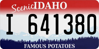 ID license plate I641380