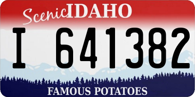 ID license plate I641382