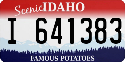 ID license plate I641383