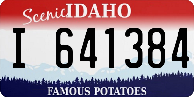 ID license plate I641384