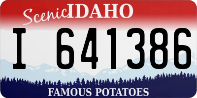 ID license plate I641386