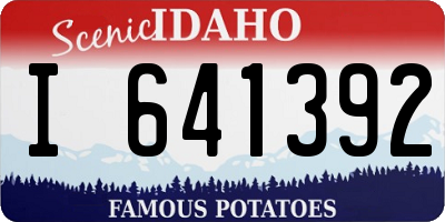 ID license plate I641392