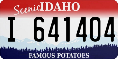 ID license plate I641404