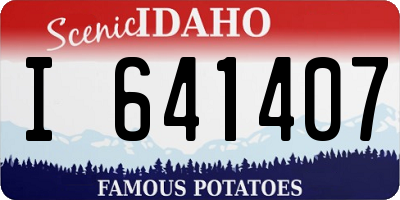 ID license plate I641407