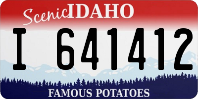 ID license plate I641412