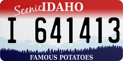 ID license plate I641413