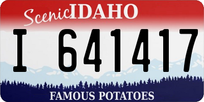 ID license plate I641417