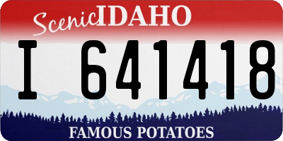 ID license plate I641418
