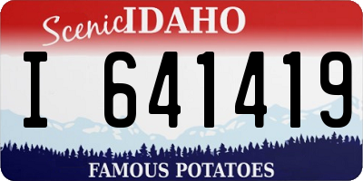 ID license plate I641419