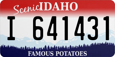 ID license plate I641431