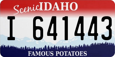 ID license plate I641443