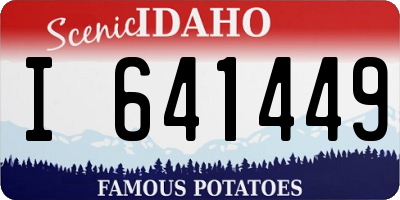ID license plate I641449