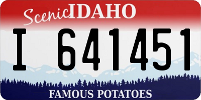 ID license plate I641451