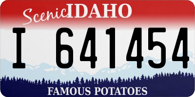 ID license plate I641454