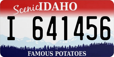 ID license plate I641456