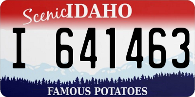 ID license plate I641463