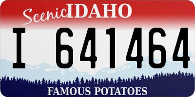 ID license plate I641464