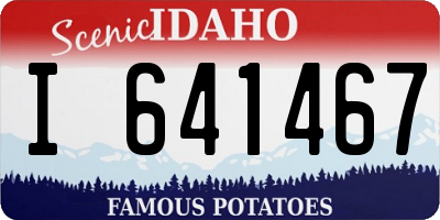 ID license plate I641467