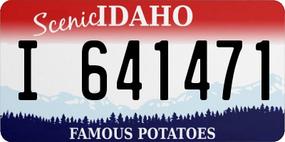 ID license plate I641471