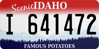 ID license plate I641472