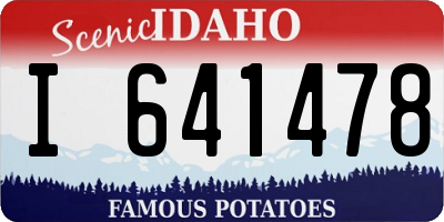 ID license plate I641478