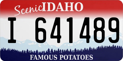 ID license plate I641489