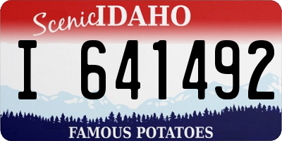 ID license plate I641492