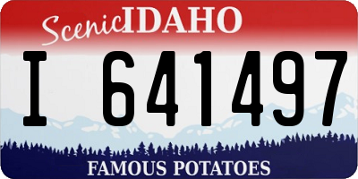 ID license plate I641497