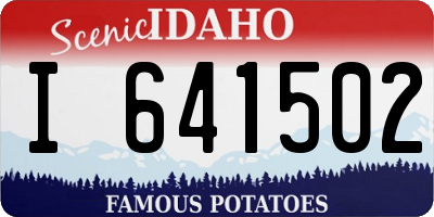 ID license plate I641502