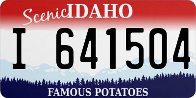 ID license plate I641504