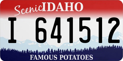 ID license plate I641512