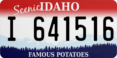 ID license plate I641516