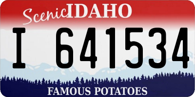ID license plate I641534