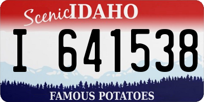 ID license plate I641538