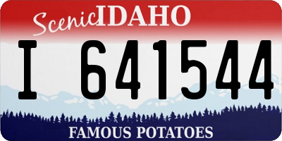 ID license plate I641544