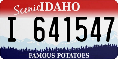 ID license plate I641547