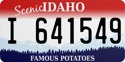 ID license plate I641549