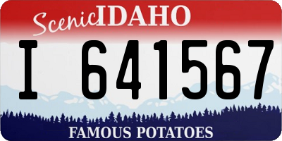 ID license plate I641567