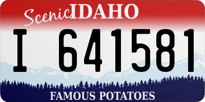 ID license plate I641581