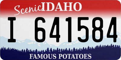 ID license plate I641584