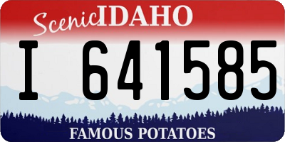 ID license plate I641585