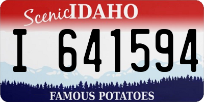 ID license plate I641594
