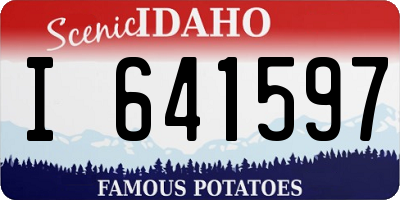 ID license plate I641597