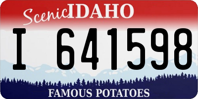 ID license plate I641598