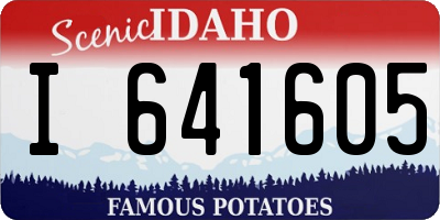 ID license plate I641605
