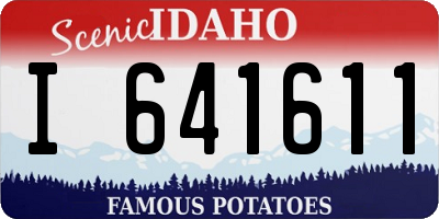ID license plate I641611