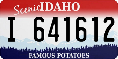 ID license plate I641612