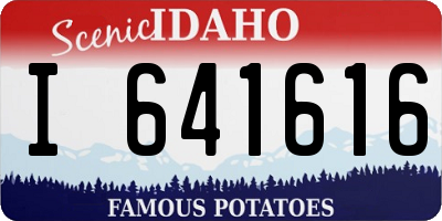 ID license plate I641616