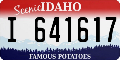 ID license plate I641617