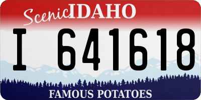 ID license plate I641618
